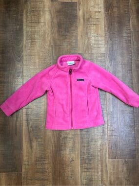 Columbia Bright Pink Fleece Zip-Up Jacket toddler girls 3t